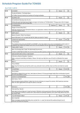 Program Guide Report