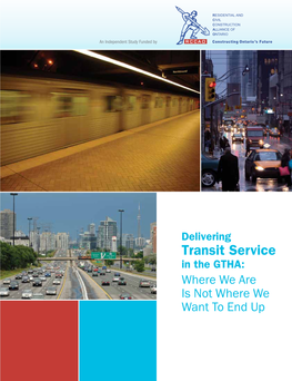 Transit Service in the GTHA