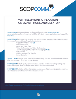 Voip Telephony Application for Smartphone and Desktop