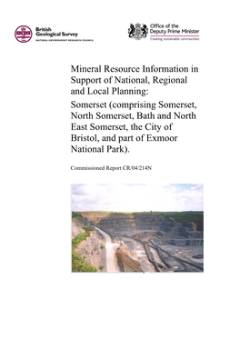 Mineral Resource Report for Somerset