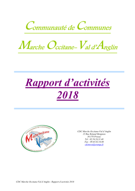 Rapport D'activité 2010