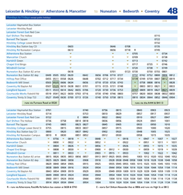 Leicester & Hinckley Or Atherstone & Mancetter to Nuneaton Bedworth