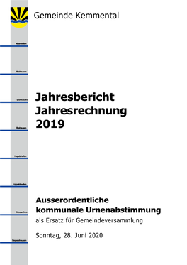 Gemeindeversammlung Der Politischen Gemeinde KEMMENTAL