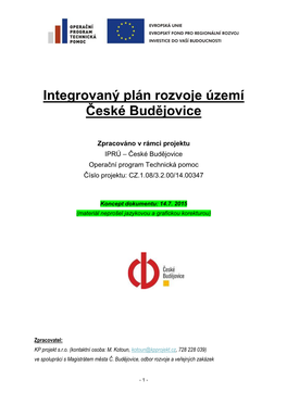 Integrovaný Plán Rozvoje Území České Budějovice