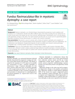 Fundus Flavimaculatus-Like in Myotonic