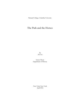 Ali Cho: the Park and the Horses