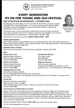 Every Generation Its on for Young and Old Festival