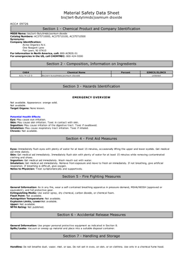 Material Safety Data Sheet