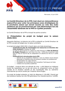 Cp Comite Directeur Ffr 160620