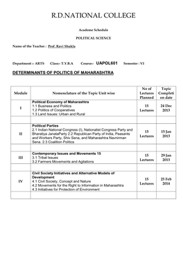 R.D.National College