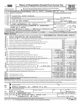 Return of Organization Exempt from Income Tax OMB No