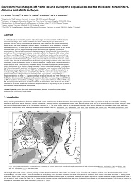 Foraminifera, Diatoms and Stable Isotopes