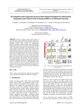 Investigation and Comparison Between International Standards for Information Integration and Control of Ecss Based on Ress Over IP-Based Networks