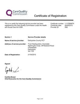 Certificate of Registration