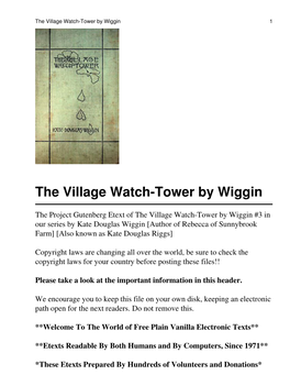 The Village Watch-Tower by Wiggin 1