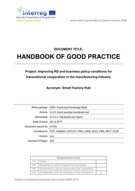 Handbook of Good Practice