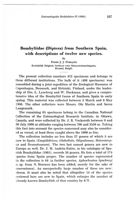 Diptera) from Southern Spain, with Descriptions of Twelve New Species