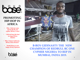 B-Boy Gidinasty the New Champion of Redbull Bc One