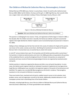 The Children of Michael & Catherine Murray, Barnamaghery, Ireland