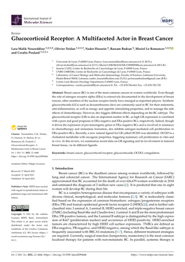 Glucocorticoid Receptor: a Multifaceted Actor in Breast Cancer