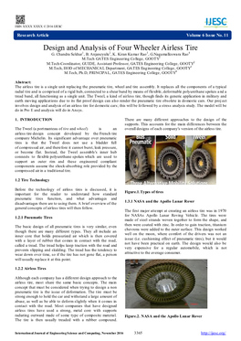 Design and Analysis of Four Wheeler Airless Tire G