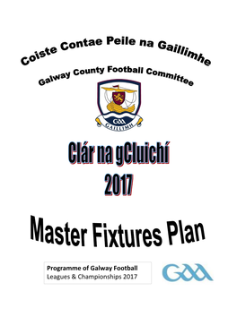Programme of Galway Football Leagues & Championships 2017