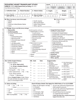 Pediatric Heart Transplant Study