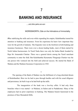 Bank of Madura and the Madurai Insurance Corporation in 1943