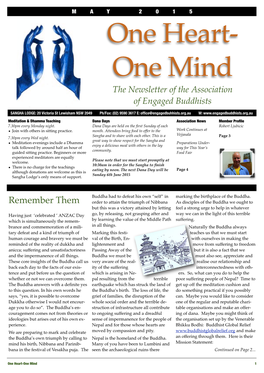 One Heart- One Mind the Newsletter of the Association of Engaged Buddhists