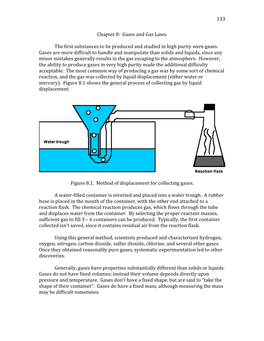 133 Chapter 8: Gases and Gas Laws. the First Substances to Be Produced