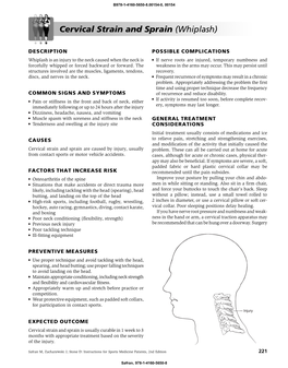 Cervical Strain and Sprain (Whiplash)