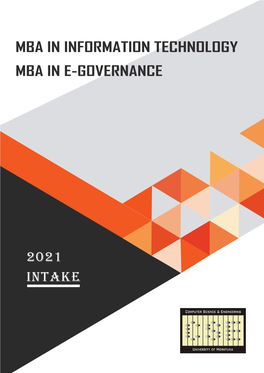 Mba in Information Technology Mba in E-Governance