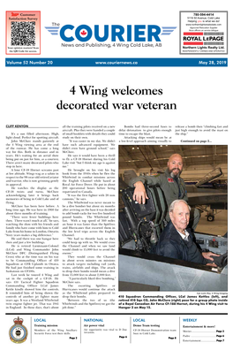 4 Wing Welcomes Decorated War Veteran