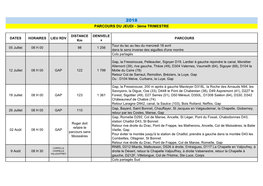 PARCOURS DU JEUDI - 3Ème TRIMESTRE