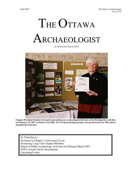 The Ottawa Archaeologist Vol