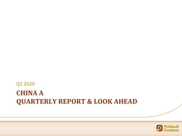 China Quarterly Report & Look Ahead