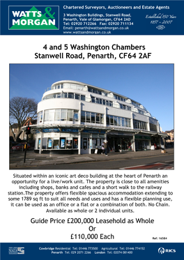 4 and 5 Washington Chambers Stanwell Road, Penarth, CF64 2AF