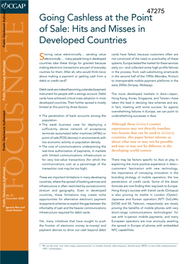 Hits and Misses in Developed Countries Public Disclosure Authorized