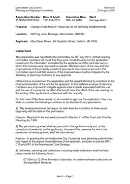 Planning and Highways Committee on 25