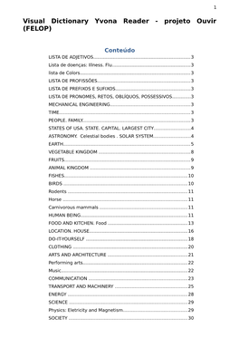 Visual Dictionary Yvona Reader - Projeto Ouvir (FELOP)