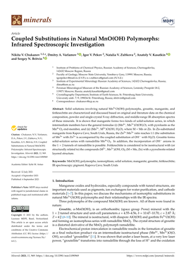 Coupled Substitutions in Natural Mno(OH) Polymorphs: Infrared Spectroscopic Investigation