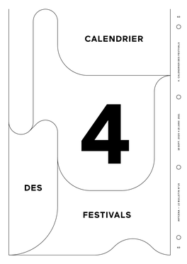 Festivals Calendrier