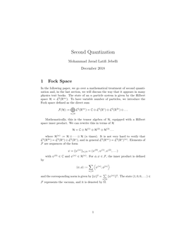 On Fock Space and Second Quantization