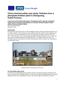 Pollution from a Phosphate Fertilizer Plant in Zhongxiang, Hubei Province