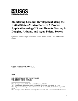 Monitoring Colonias Along the US-Mexico Border