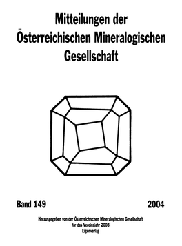 Mitteilungen Der Osterreichischen Mineralogischen Gesellschaft