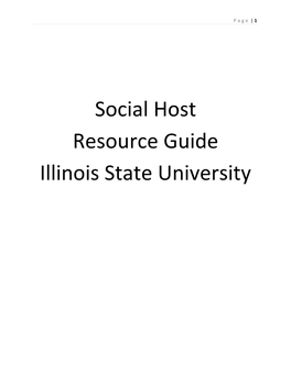 Social Host Resource Guide Illinois State University