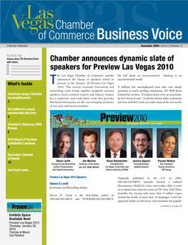 Business Voice a Member Publication December 2009 | Volume 29 Number 12