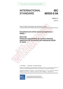 International Standard Iec 60335-2-54
