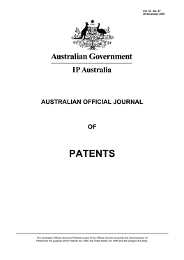Australian Official Journal Of